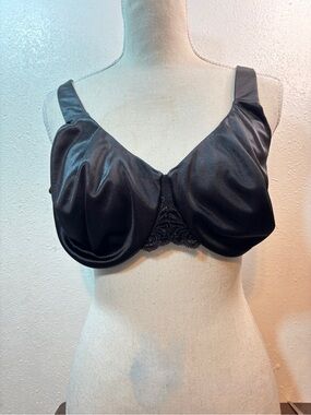 Soma Black Full-Coverage Underwire Bra with Lace Trim
